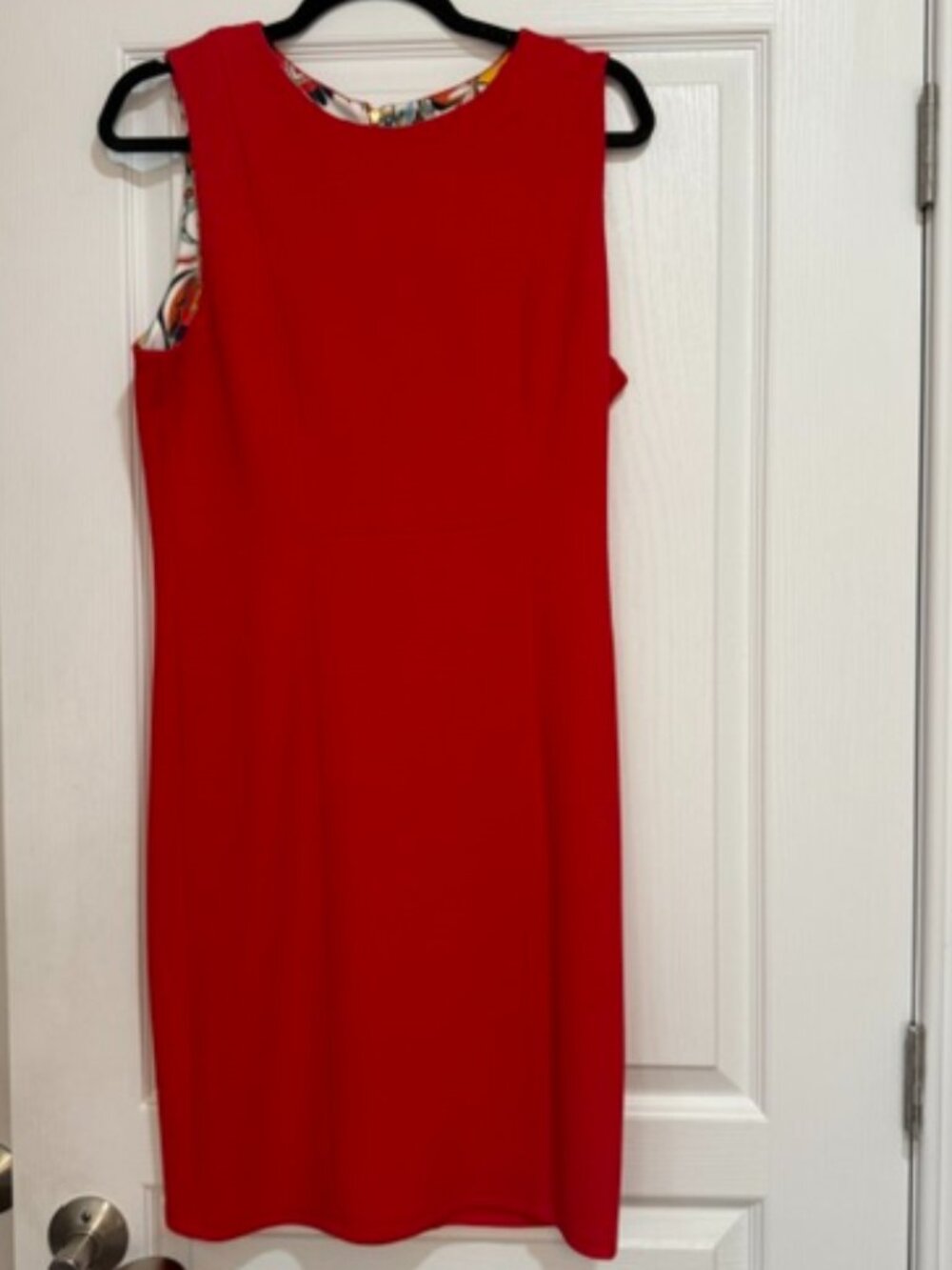 NWT Fleur & Stone Textured Sleeveless Dress Red Orange Petite 10P